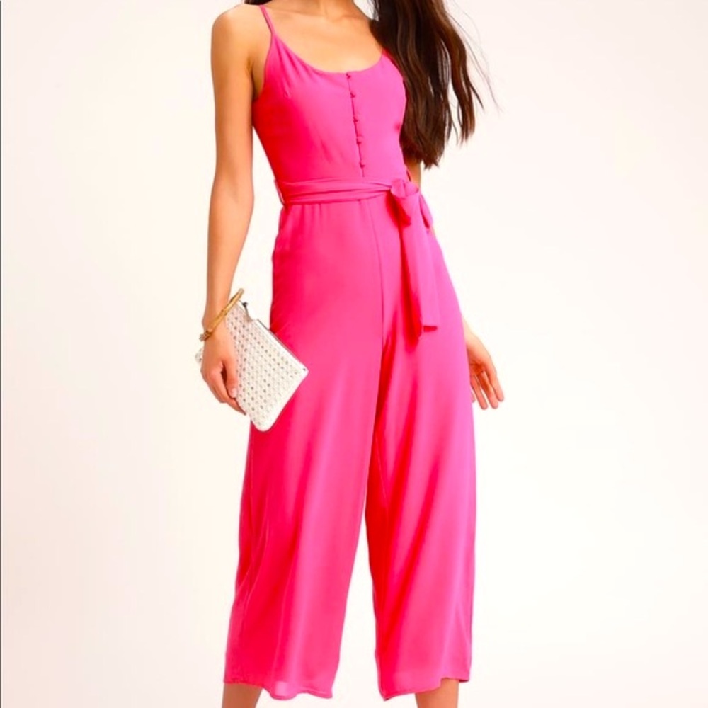 Lulus Hot Pink Jumpsuit